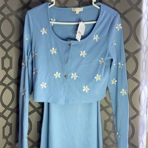 Blue flower 2pc set from pacsun